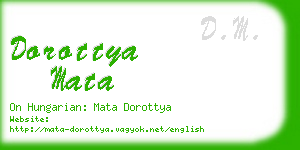 dorottya mata business card